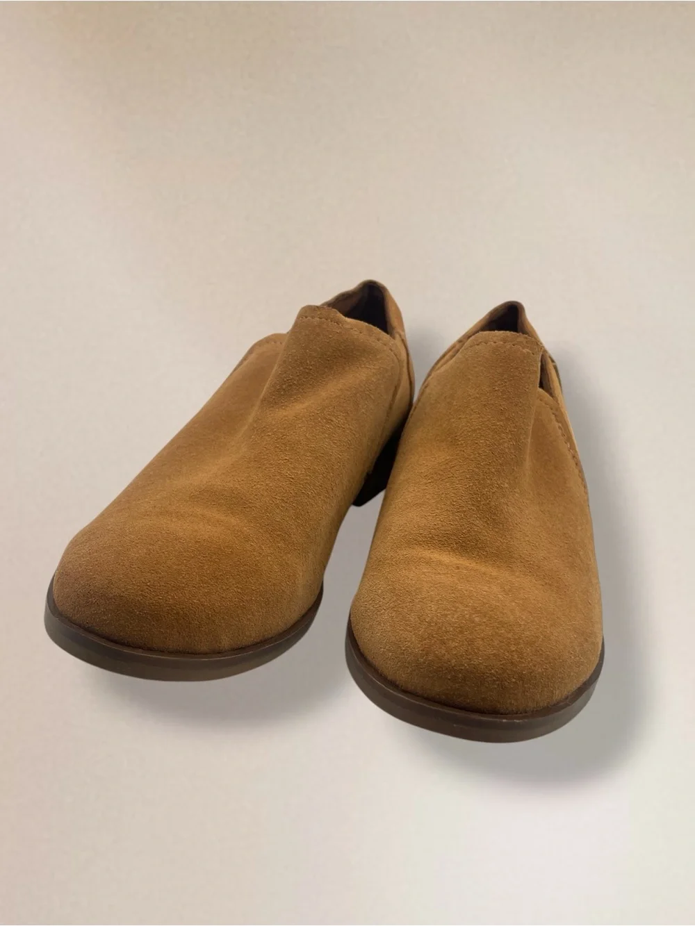 TOMS Shaye Tan Suede Slip-On Loafer Women's Size 8
